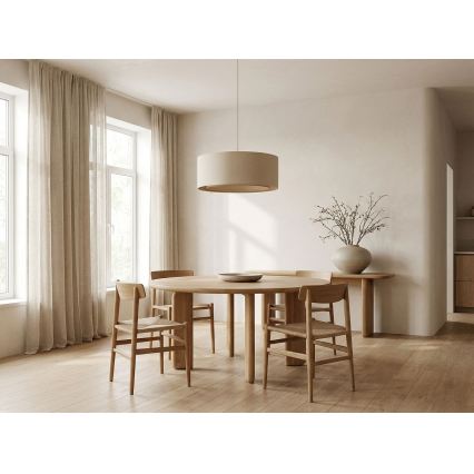 BOHO TRINITI függőlámpa 1xE27/60W/230V, átmérő 50 cm, krémszínű