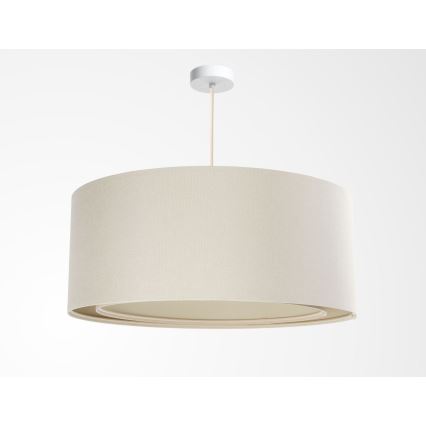 BOHO TRINITI függőlámpa 1xE27/60W/230V, átmérő 50 cm, krémszínű