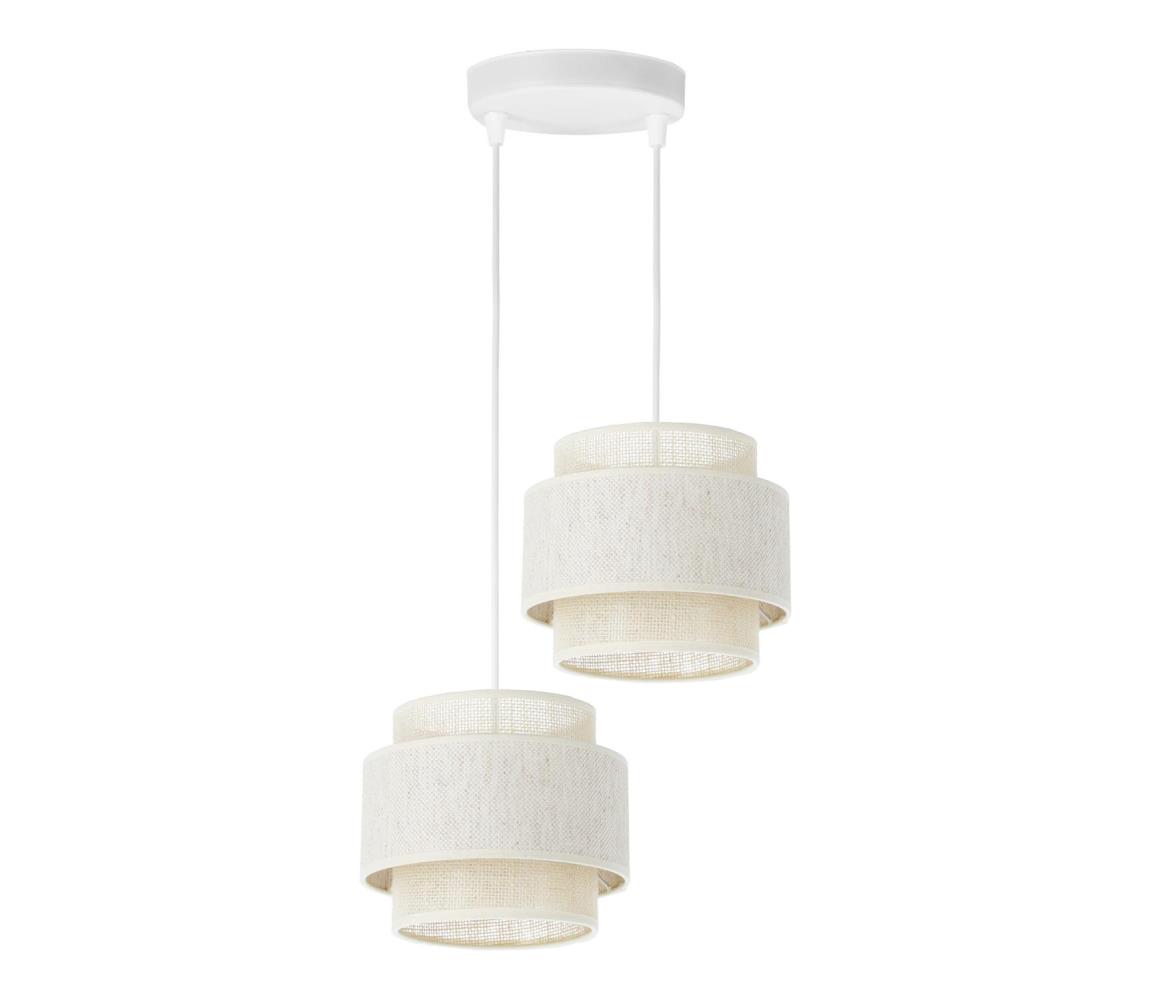 BOHO zsinóros csillár 2xE27/60W/230V krémszín/juta H0170