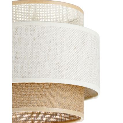 BOHO zsinóros függeszték 1xE27/60W/230V átm. 20 cm fehér/juta