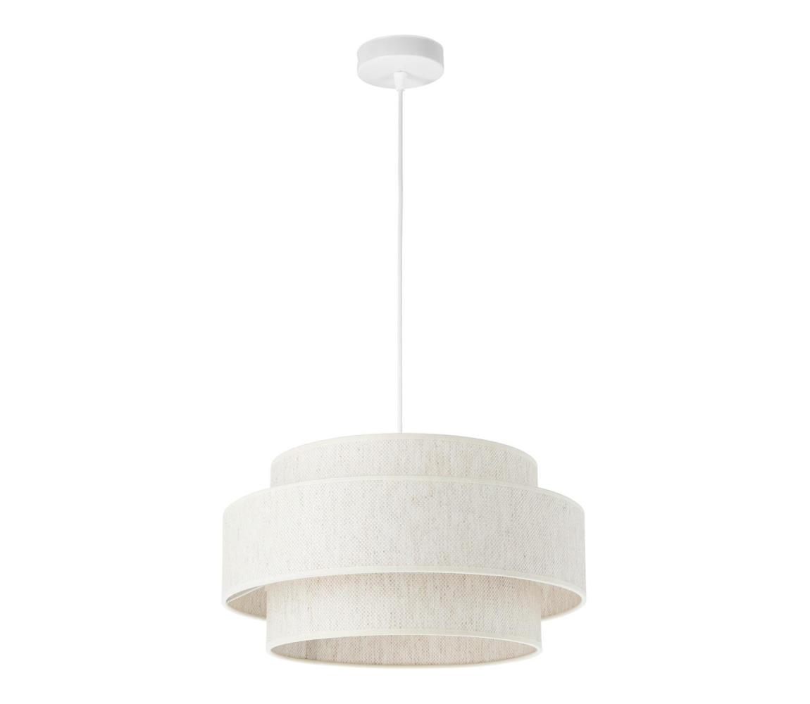 BOHO zsinóros függeszték 1xE27/60W/230V, átm. 40 cm, fehér H0182