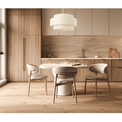 BOHO zsinóros függeszték 1xE27/60W/230V, átm. 40 cm, fehér