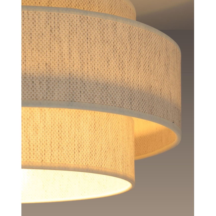 BOHO zsinóros függeszték 1xE27/60W/230V, átm. 40 cm, fehér