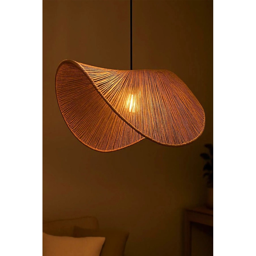 BOHO zsinóros függőlámpa 1xE27/40W/230V raffia
