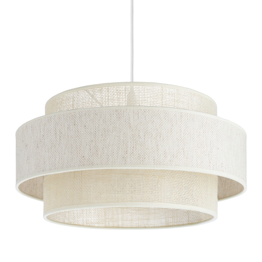 BOHO zsinóros függőlámpa 1xE27/60W/230V, átm. 40 cm, krémszínű/juta