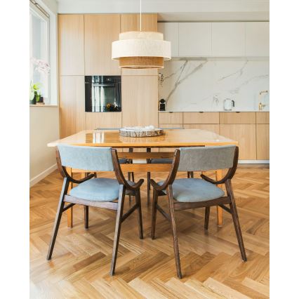 BOHO zsinóros függőlámpa 1xE27/60W/230V Ø 40 cm fehér/juta