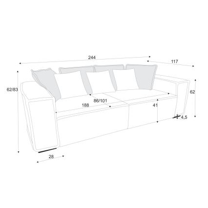 BOLZANO zöld kanapé