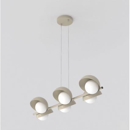 BOOM elegáns kábeles csillár, 6× G9 foglalat, 8 W/izzónként, 230 V, bézs