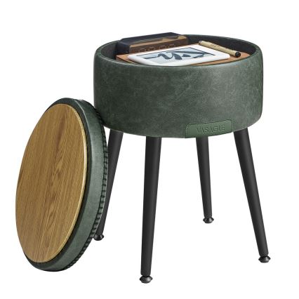 Bőr puff CORE zöld