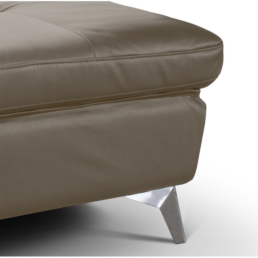 Bőr puff SALERNO II 66x100 cm barna