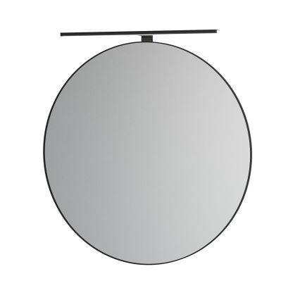 BORGSTED fürdőszobai tükör, átm. 80 cm, fekete