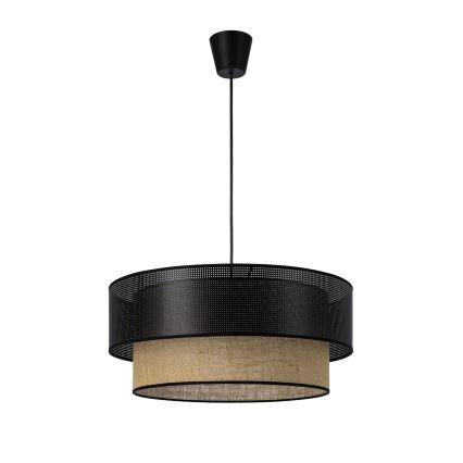 BORHO kábeles függeszték 1xE27/60W/230V átm. 40 cm fekete/juta