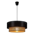 BORHO kábeles függeszték 1xE27/60W/230V átm. 50 cm fekete/juta