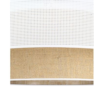BORHO mennyezeti lámpa 1xE27/60W/230V, Ø 40 cm, fehér/juta