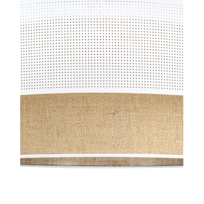 BORHO mennyezeti lámpa 1xE27/60W/230V, Ø 40 cm, fehér/juta