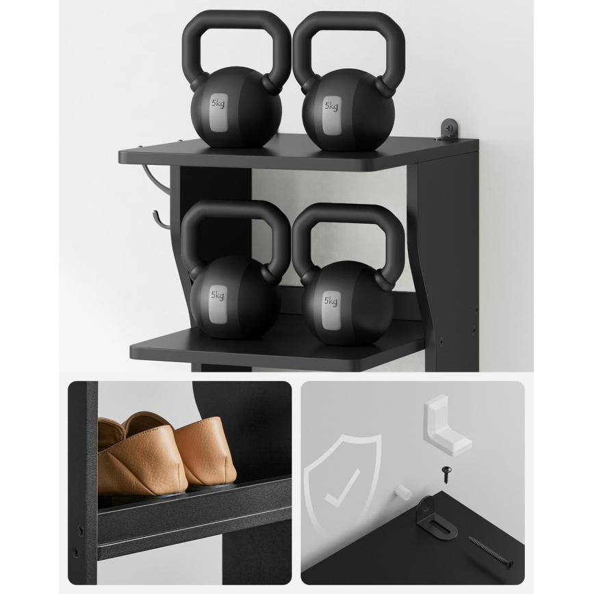 BOTARO cipősszekrény, fekete