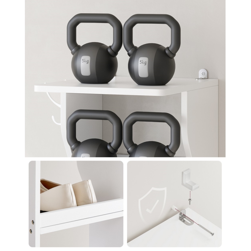 BOTARO fehér cipőtároló