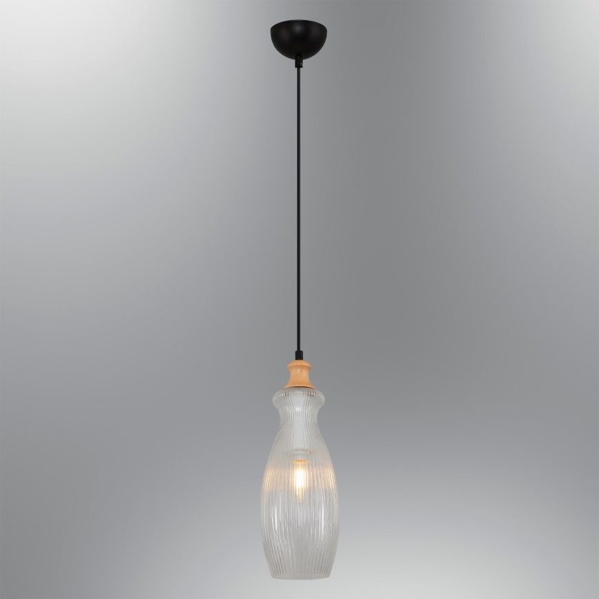 BOTTLE kábelre szerelhető csillár 1xE14/4W/230V átlátszó