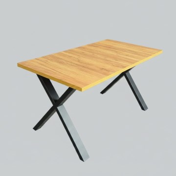 Bővíthető étkezőasztal DOMO 150/190x80 cm craft tölgy/fekete