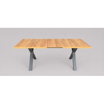 Bővíthető étkezőasztal DOMO 150/190x80 cm craft tölgy/fekete