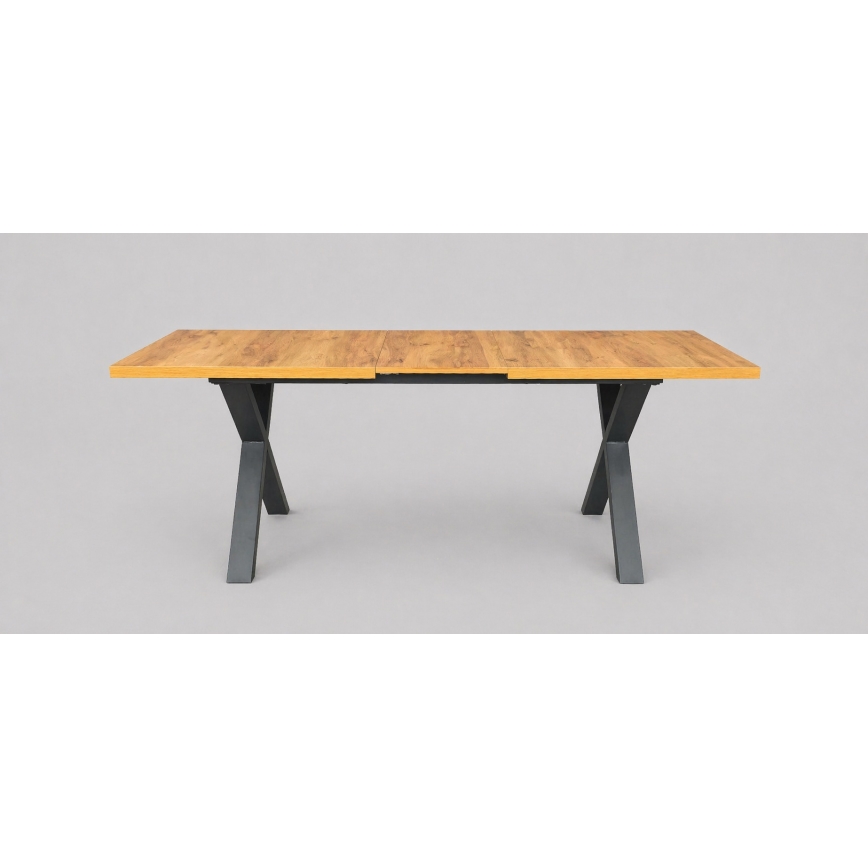 Bővíthető étkezőasztal DOMO 150/190x80 cm craft tölgy/fekete
