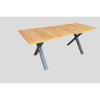 Bővíthető étkezőasztal DOMO 150/190x80 cm craft tölgy/fekete