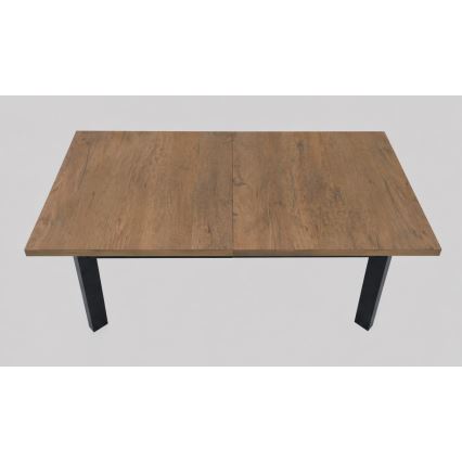 Bővíthető étkezőasztal KERNO 150/190x80 cm lefkas tölgy/fekete