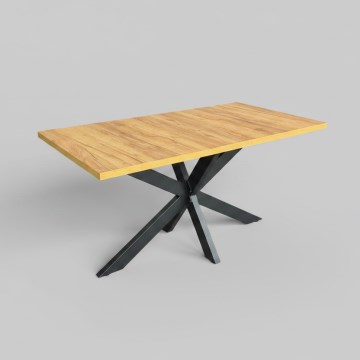 Bővíthető étkezőasztal SAMLE 150/190x80 cm craft tölgy/fekete