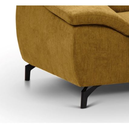 Sarokkanapé ággyá alakítható tárolóhellyel, L-alakú BRESCIA jobb oldali, sárga