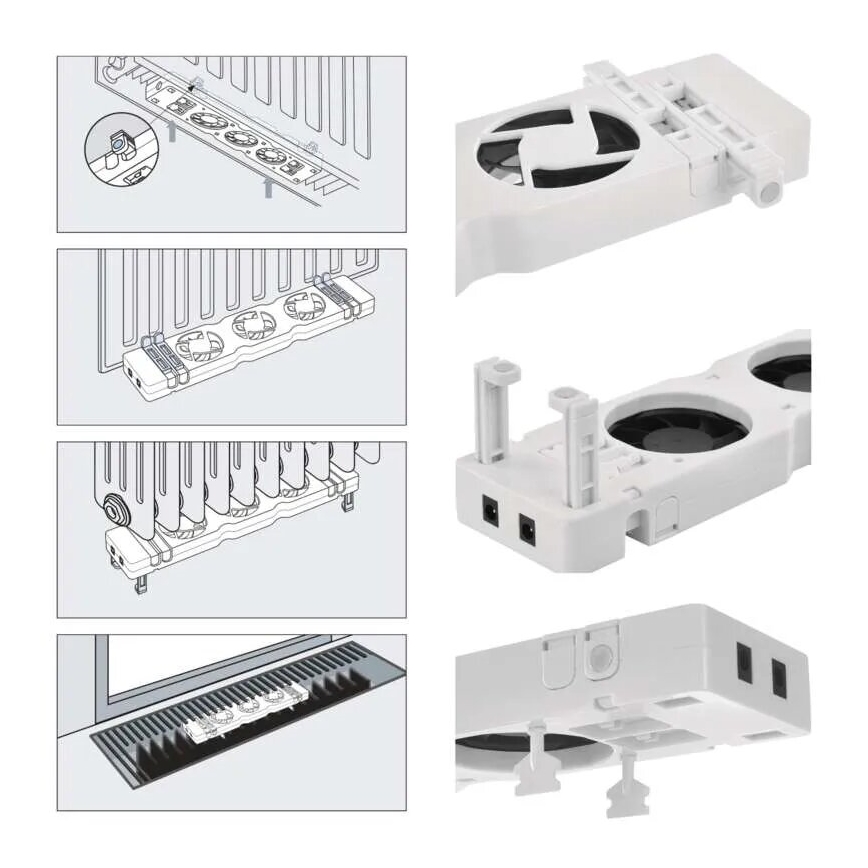 Bővítő készlet hűtőventilátorhoz 5V fehér