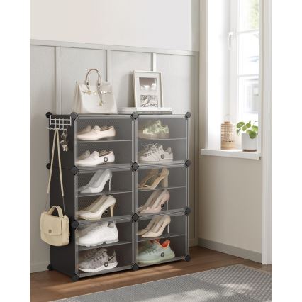 BOXIFY moduláris rekeszes polc, fekete