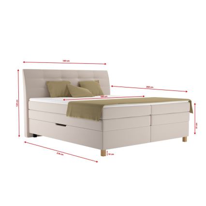 Boxspring ágy matraccal BEA 180x200 cm bézs