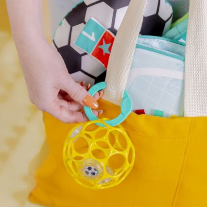 Bright Starts - Babajátszószőnyeg OBALL GRIP & KICK 3xAA