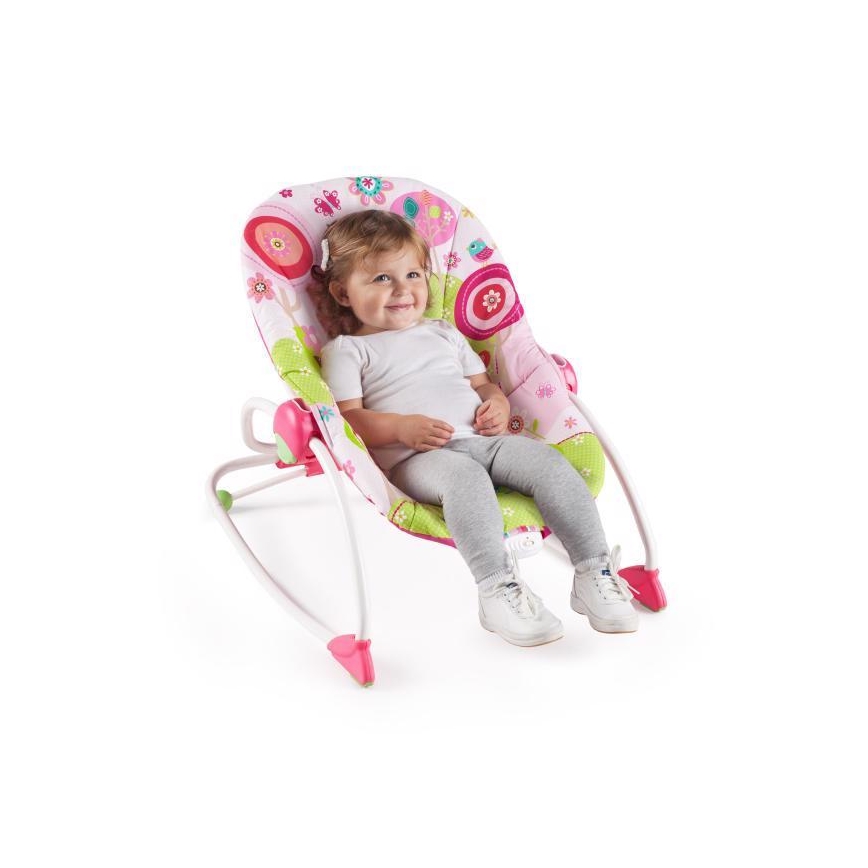 Bright Starts - Vibráló baba pihenőszék RASPBERRY GARDEN