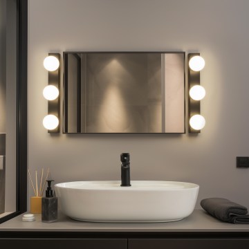 BRILAGI - 2 darabos LED fürdőszobai fali lámpa szett HOLLYWOOD 3xLED/3W/230V 39 cm IP44 fekete