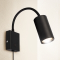 Brilagi - Állítható fali lámpa kapcsolóval SELE 1xGU10/30W/230V fekete