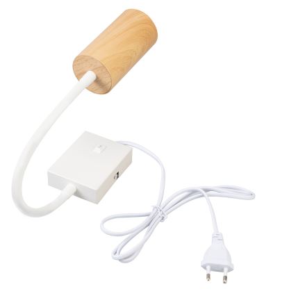 Brilagi - Állítható falilámpa kapcsolóval SELE 1xGU10/30W/230V fehér/tölgy dekor