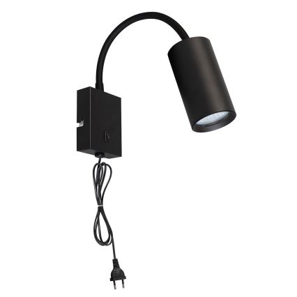 Brilagi - Állítható fali lámpa kapcsolóval SELE 1xGU10/30W/230V fekete