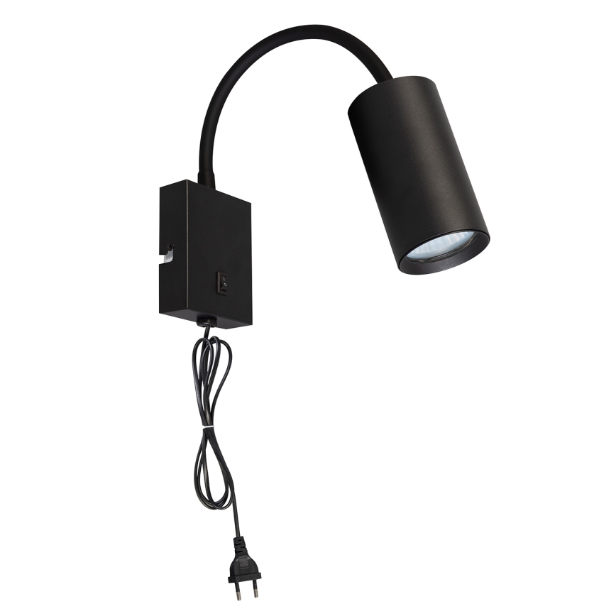 Brilagi - Állítható fali lámpa kapcsolóval SELE 1xGU10/30W/230V fekete