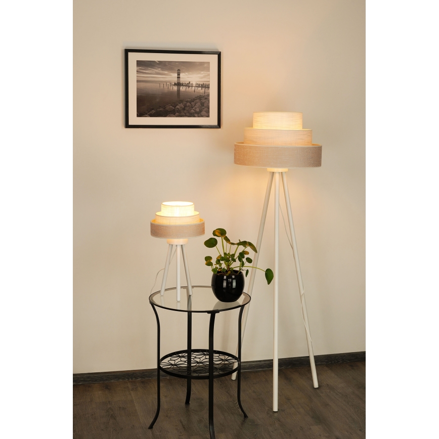 Brilagi - Állólámpa ALASKA LUNETA 1xE27/15W/230V szürke/krémes