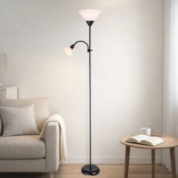 Brilagi - Állólámpa ARIANA 1xE27/100W/230V + 1xE14/25W fekete