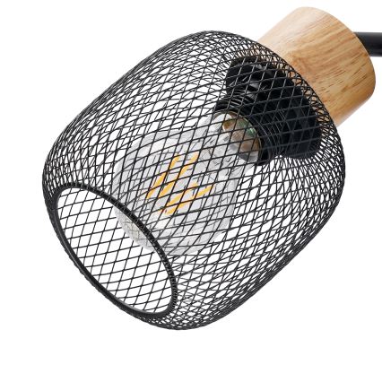 Brilagi - Állólámpa BASKLITE 3xE27/15W/230V fa/fekete