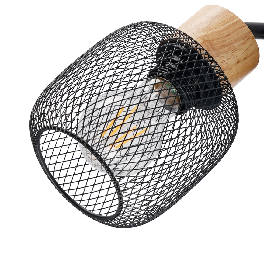 Brilagi - Állólámpa BASKLITE 3xE27/15W/230V fa/fekete