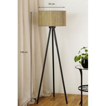 Brilagi - Állólámpa BOSTON ROLLER 1xE27/15W/230V szalma barna/arany