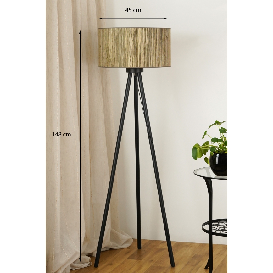 Brilagi - Állólámpa BOSTON ROLLER 1xE27/15W/230V szalma barna/arany