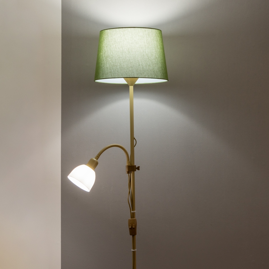 Brilagi - Állólámpa CERIA 1xE27/100W/230V + 1xE14/25W arany/zöld