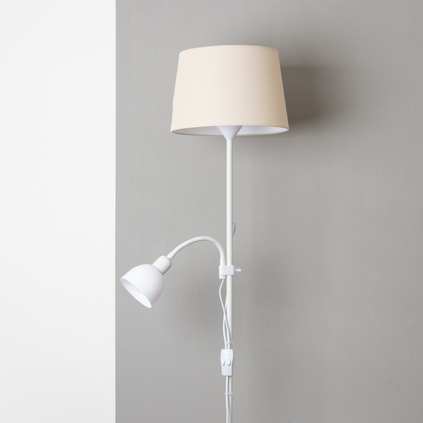 Brilagi - Állólámpa CERIA 1xE27/100W/230V + 1xE14/25W fehér/bézs