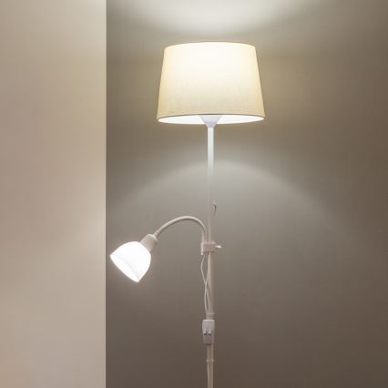 Brilagi - Állólámpa CERIA 1xE27/100W/230V + 1xE14/25W fehér/bézs