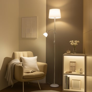 Brilagi - állólámpa CERIA 1xE27/100W/230V + 1xE14/25W fehér