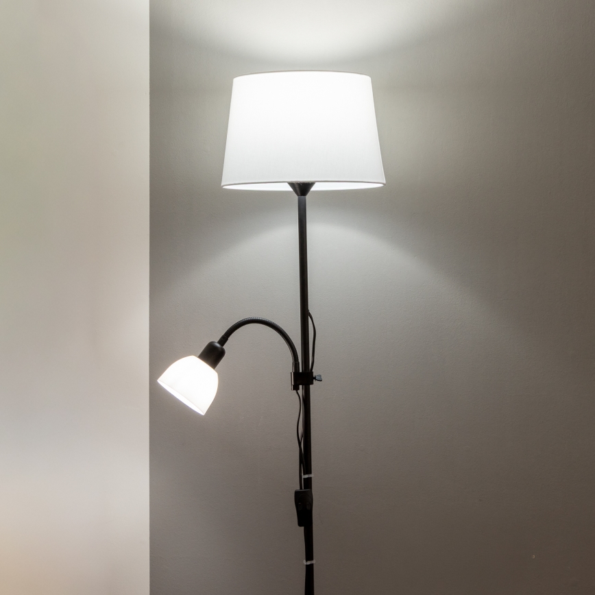 Brilagi - Állólámpa CERIA 1xE27/100W/230V + 1xE14/25W fekete/fehér